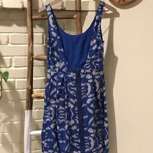 Blue Low Back Mini Dress